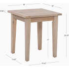 Linon Svana 18 In. Square Natural Finish Wood Side Table Image 2