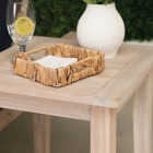 Linon Svana 18 In. Square Natural Finish Wood Side Table Image 3