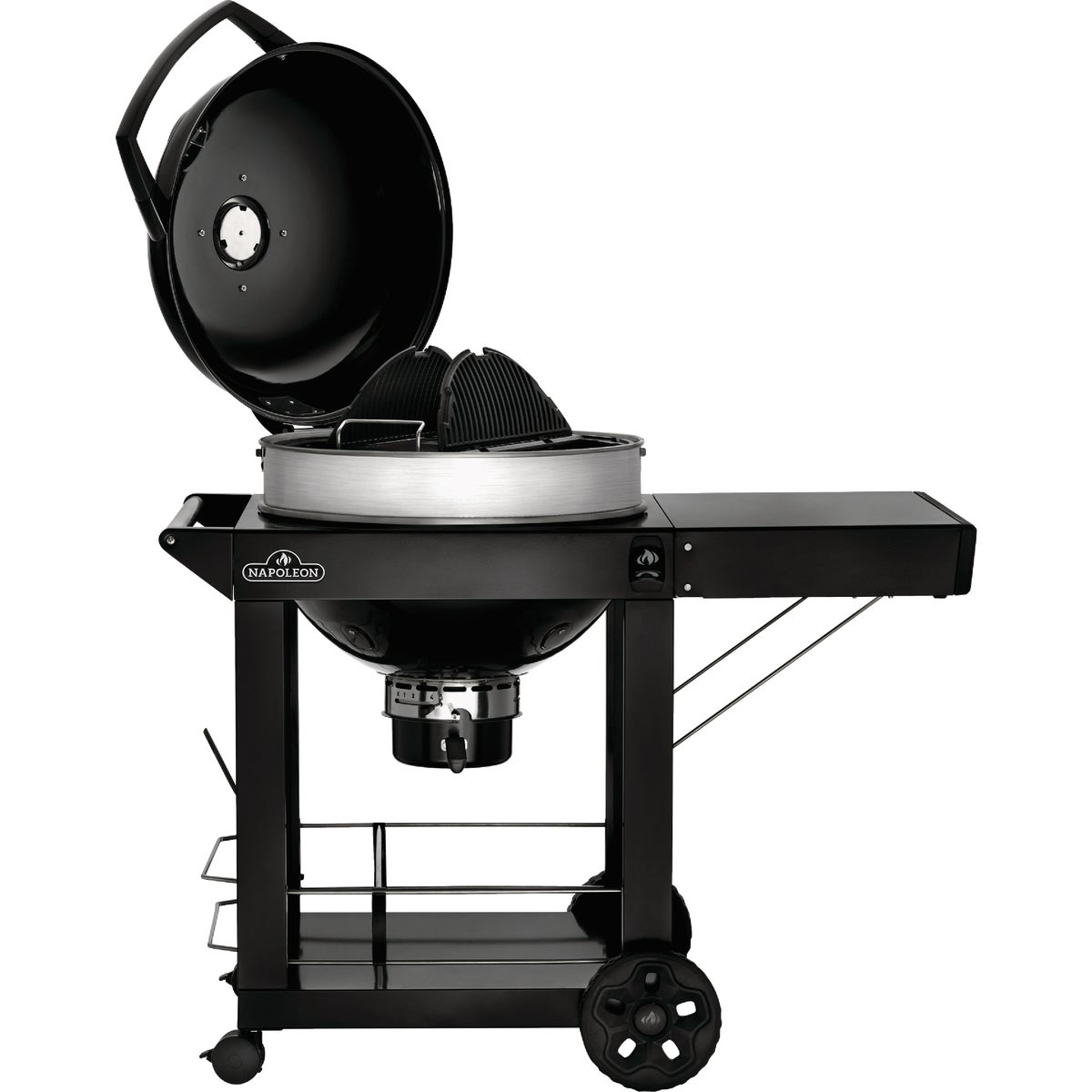 Napoleon PRO22 Charcoal Kettle Grill, Black with Cart Image 4