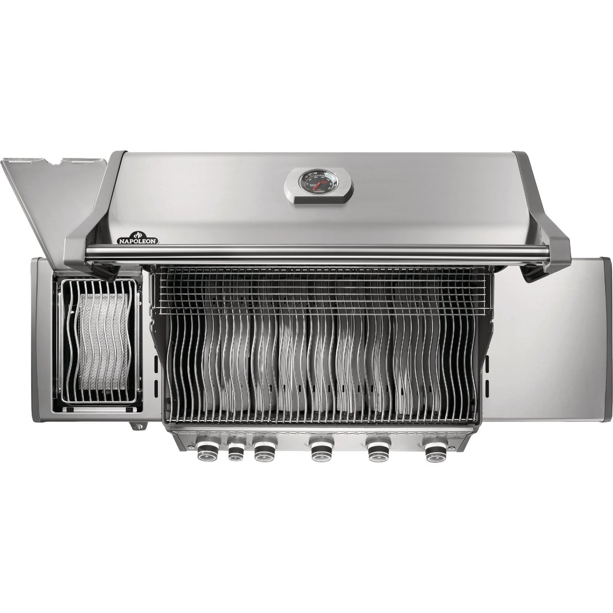 Napoleon Rogue Pro 625 5-Burner LP Gas Grill with Infrared Side Burner, Stainless Steel Image 4
