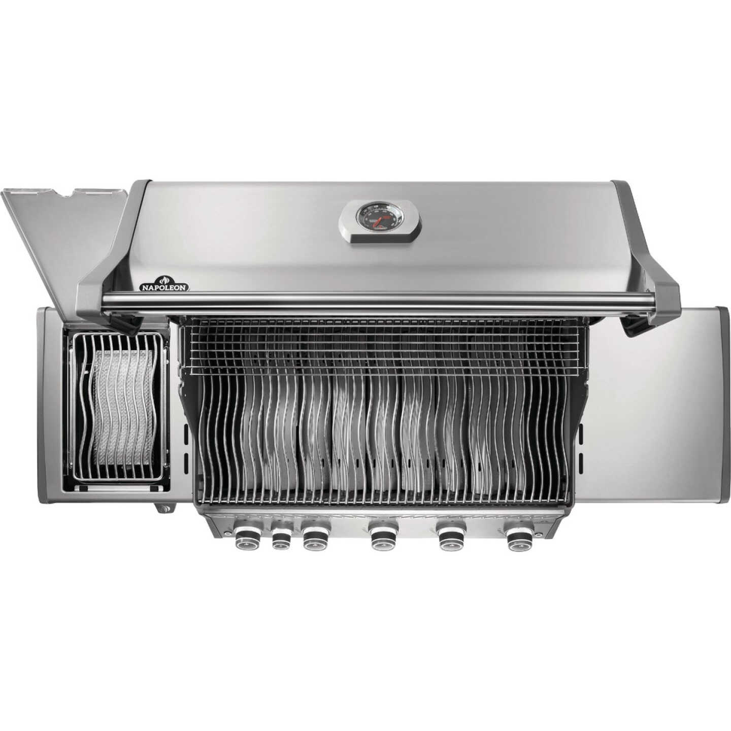 Napoleon Rogue Pro 625 5-Burner LP Gas Grill with Infrared Side Burner, Stainless Steel Image 4