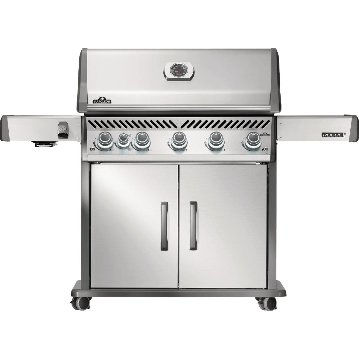 Napoleon Rogue Pro 625 5-Burner LP Gas Grill with Infrared Side Burner, Stainless Steel Image 1