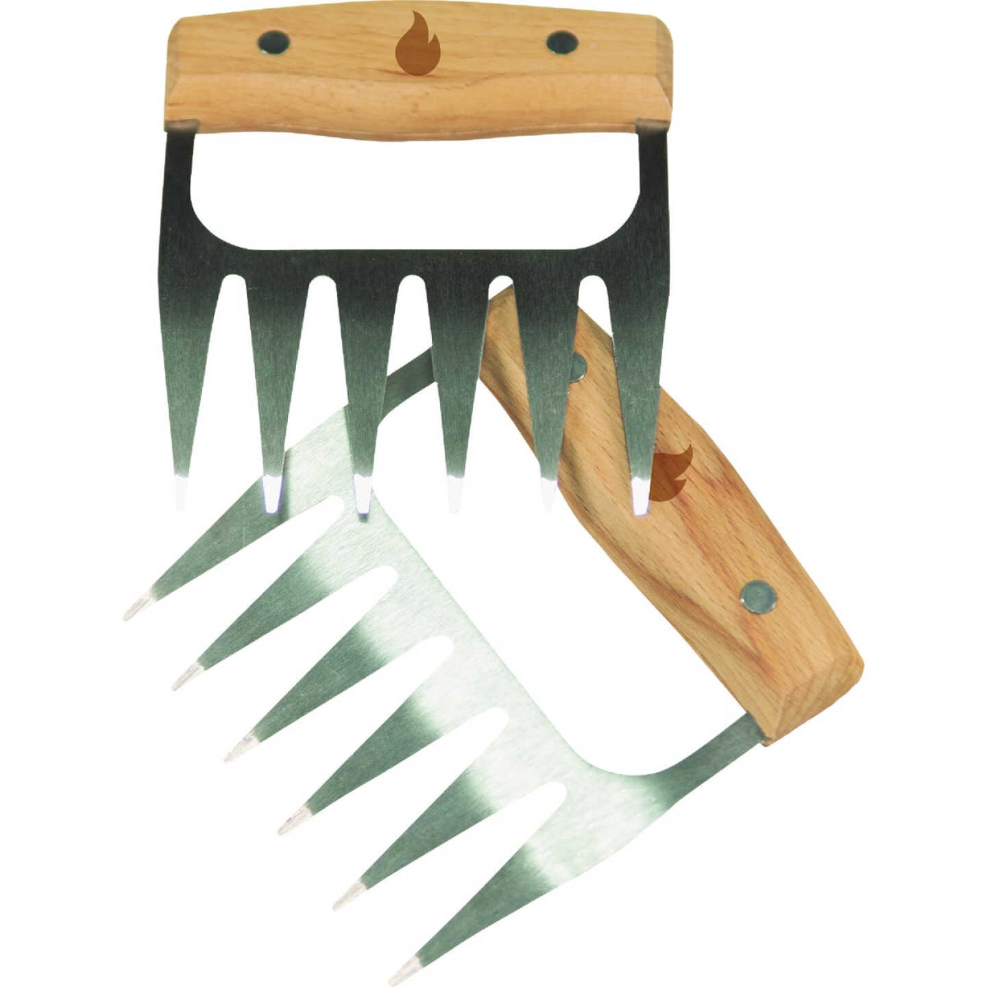 Drip EZ Pork Pullers, Solid Wood with Stainless Steel Image 1