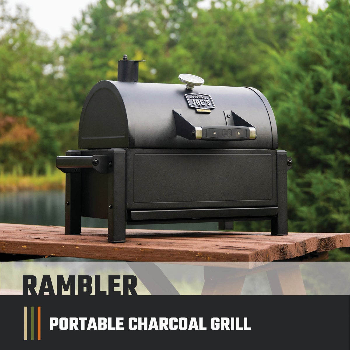 Oklahoma Joe's Rambler Black 218 Sq. In. Charcoal Tabletop Portable Grill Image 3