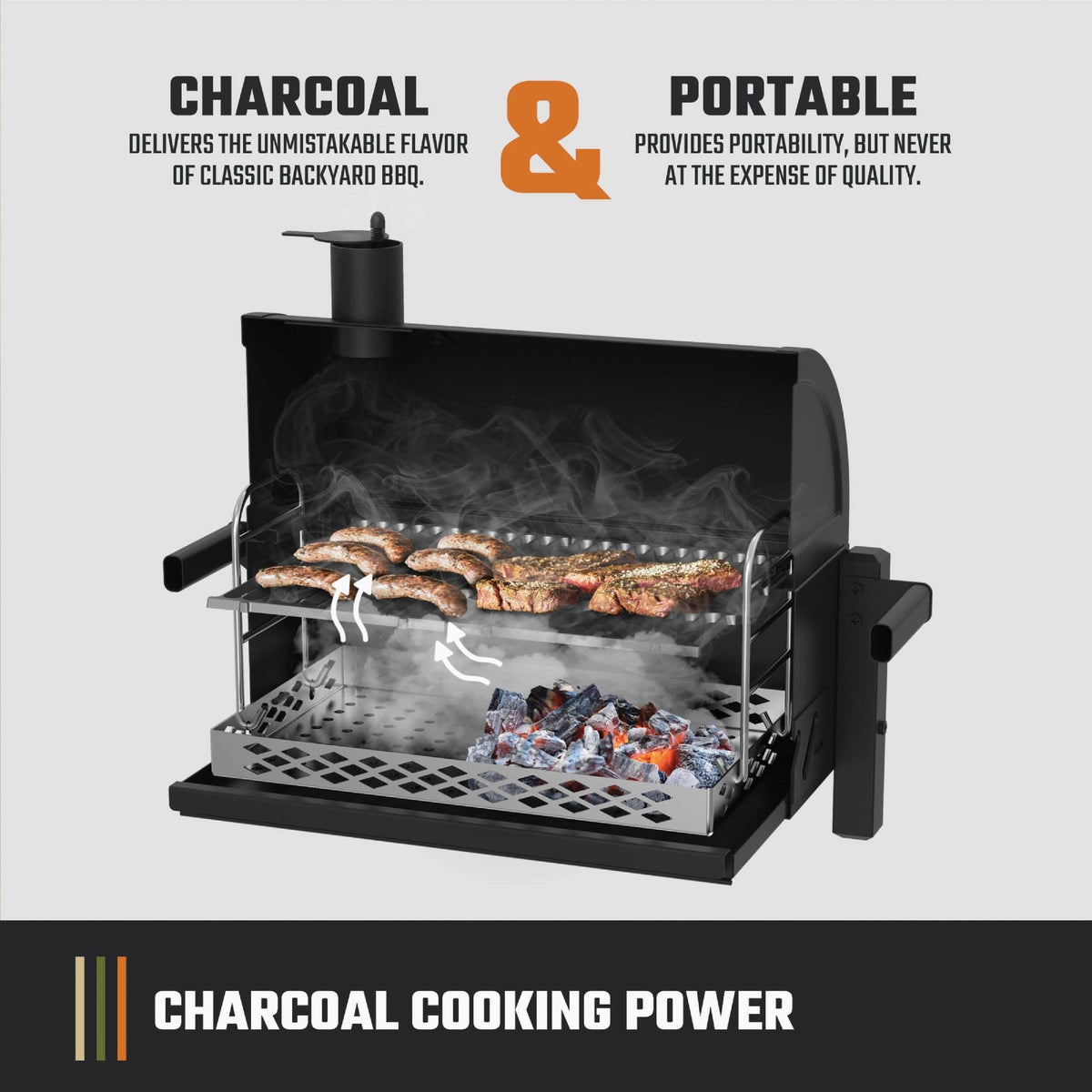 Oklahoma Joe's Rambler Black 218 Sq. In. Charcoal Tabletop Portable Grill Image 5