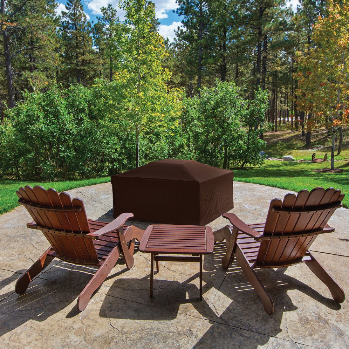 Backyard Basics 38 In. Square Firepit Cover Image 5