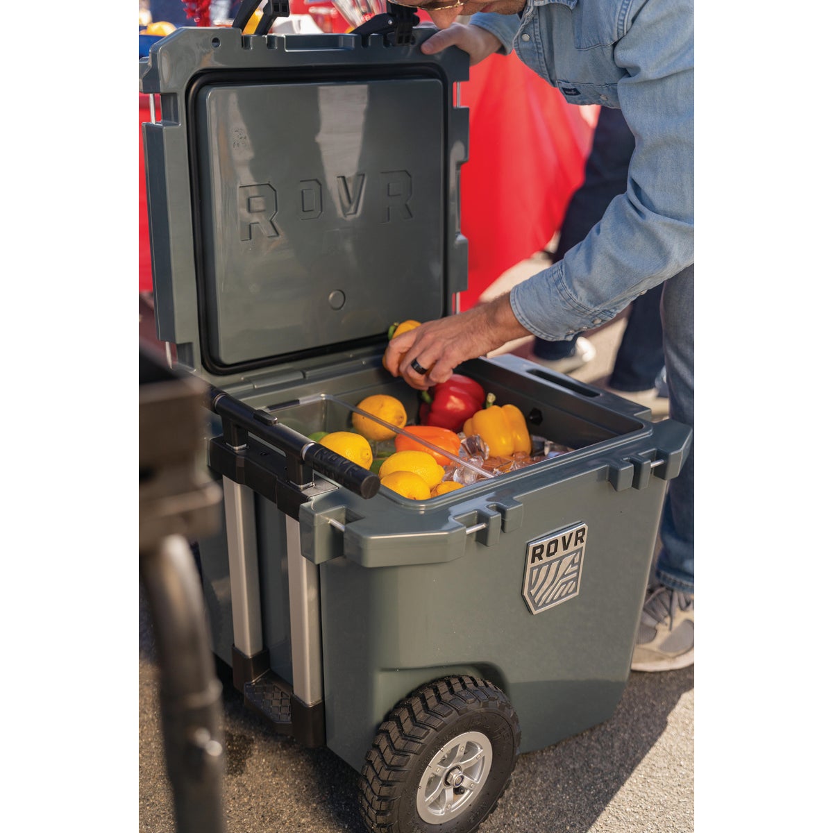 RollR 30 Qt. Wheeled Hard Cooler, Granite Image 4