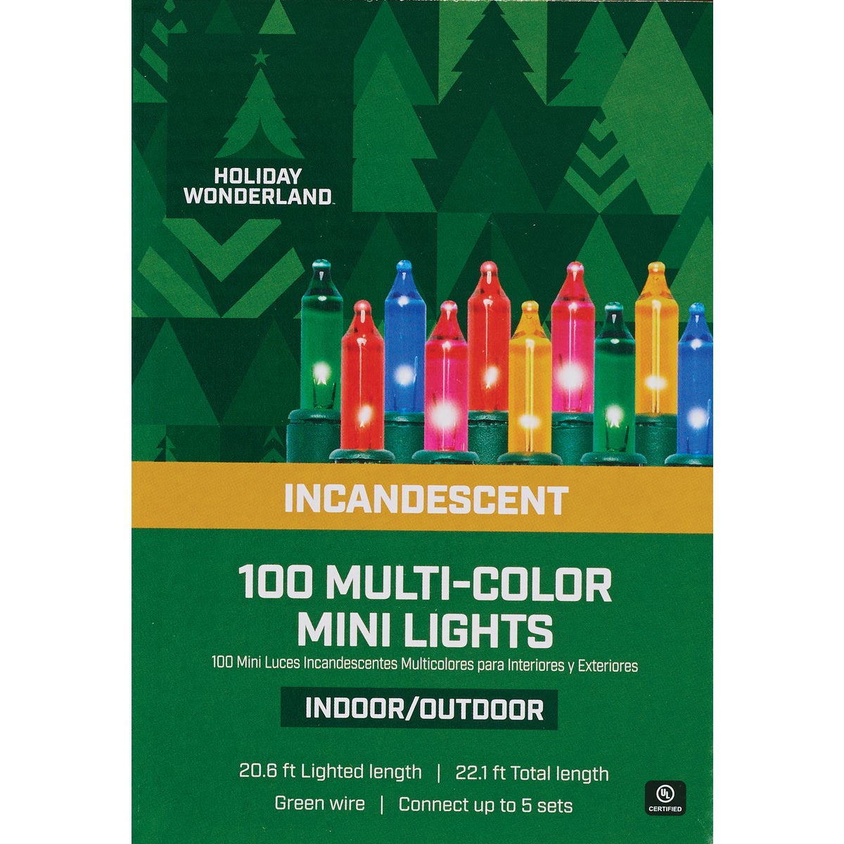 Home Impressions Multi 100-Bulb Mini Incandescent String Light Set with Green Wire Image 2