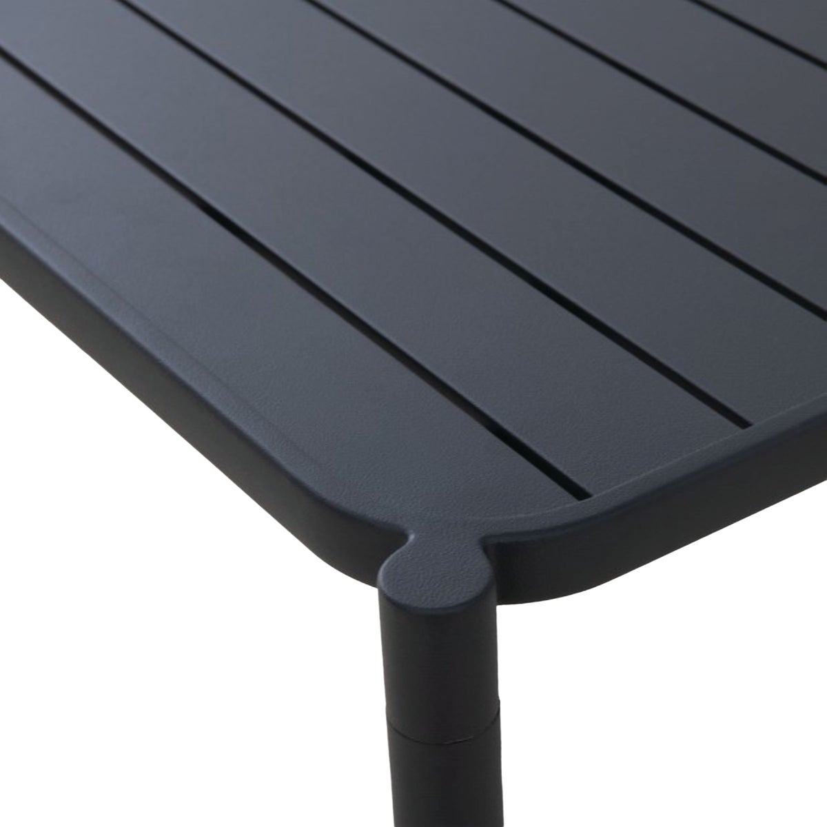 Sunjoy 59 In. x 37 In. Rectangle Heavy-Duty Black Steel Dining Table Image 4