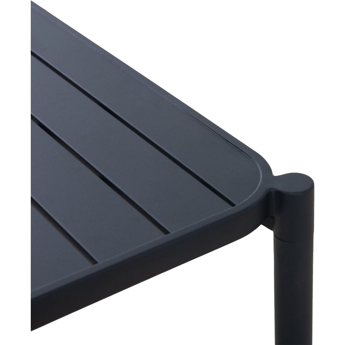 Sunjoy 59 In. x 37 In. Rectangle Heavy-Duty Black Steel Dining Table Image 5