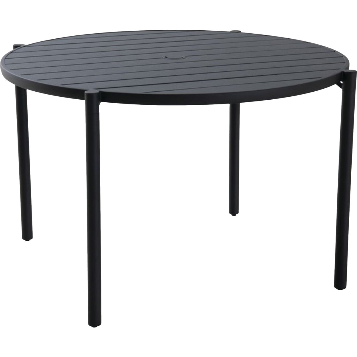 Sunjoy 46 In. Round Heavy-Duty Black Steel Dining Table Image 2