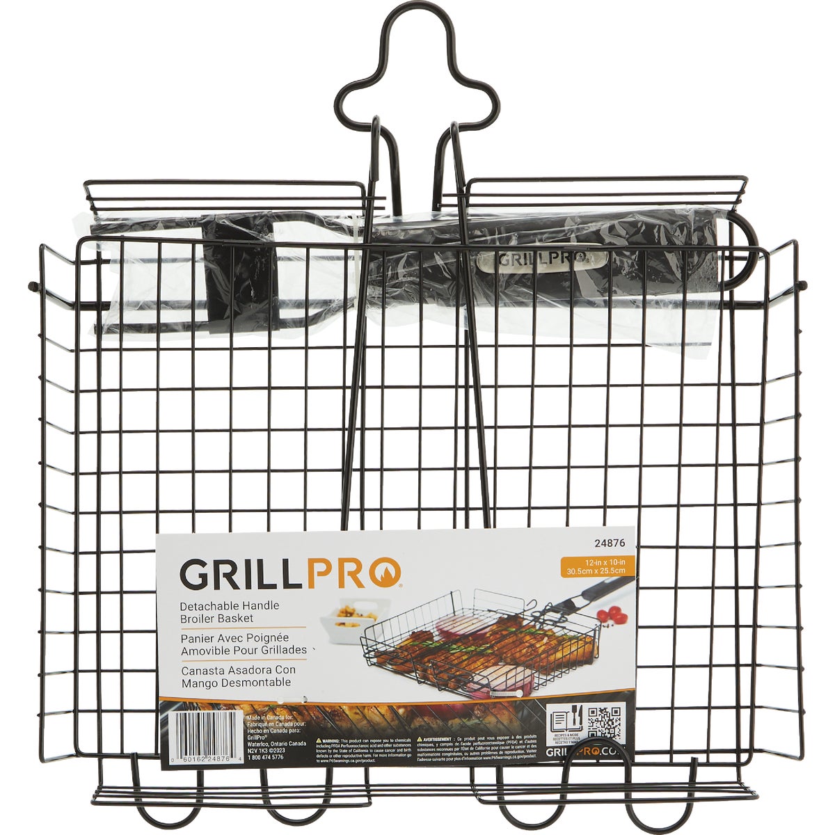 GrillPro Deluxe 9.5 In. W. x 12 In. L. Steel Broiler Grill Basket Image 2