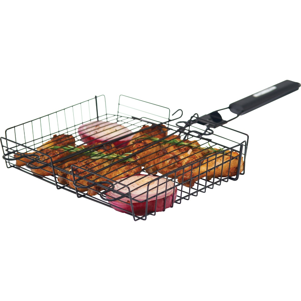 GrillPro Deluxe 9.5 In. W. x 12 In. L. Steel Broiler Grill Basket Image 3