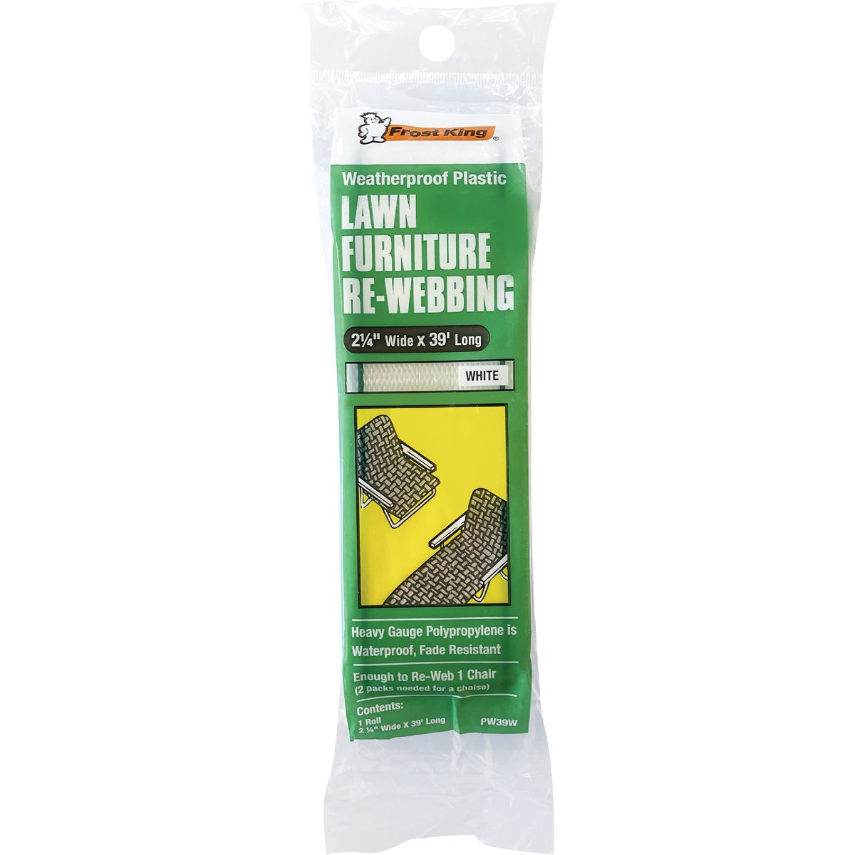 Frost King White 39 Ft. L. Outdoor Chair Webbing Image 3