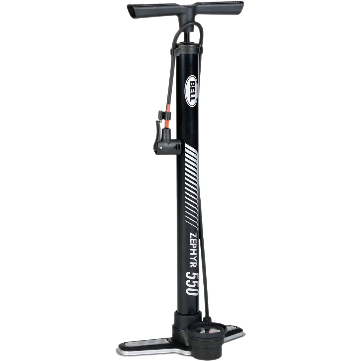 Bell Sports Zephyr 550 Schrader/Presta  Valve 100 PSI Bicycle Floor Pump with Gauge