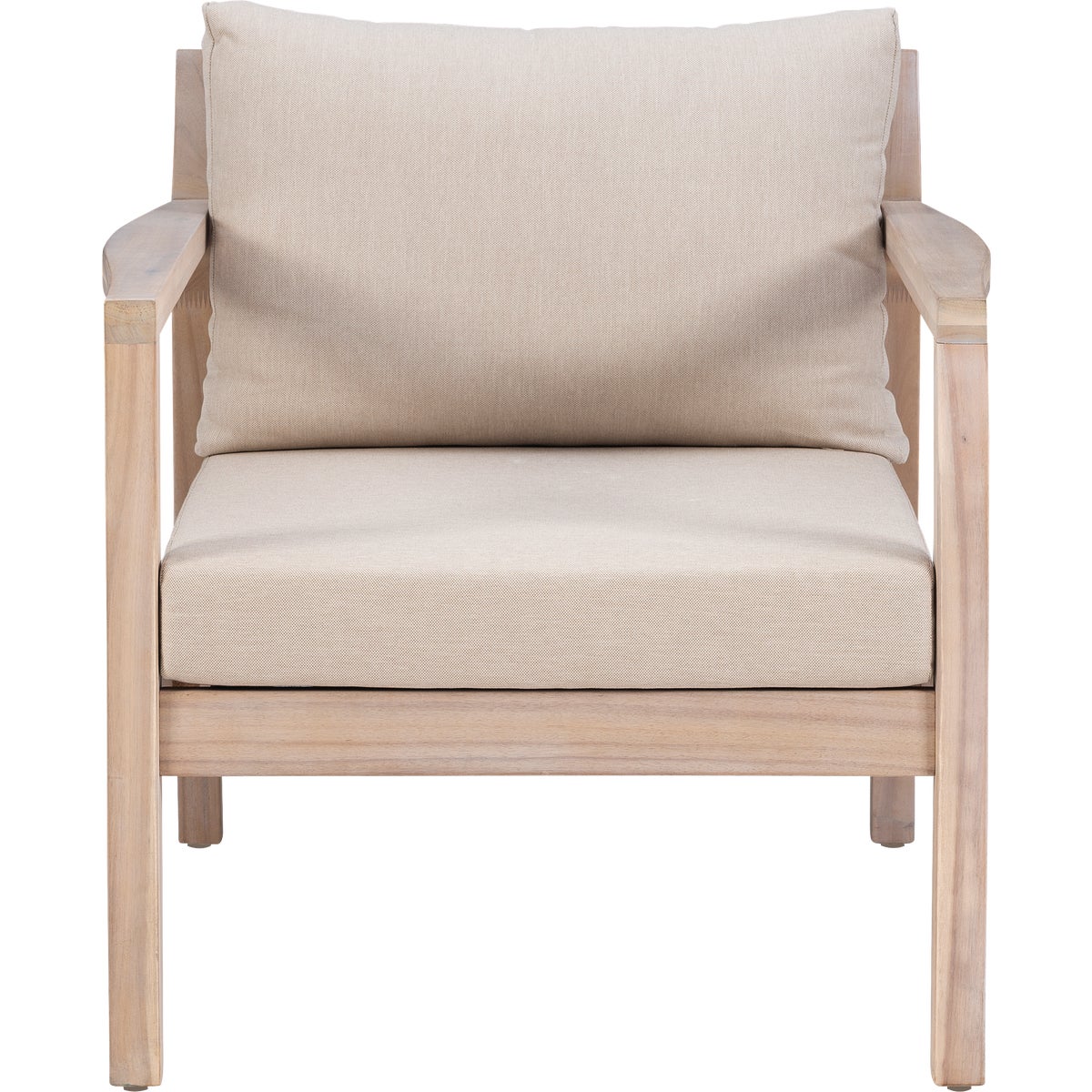 Linon Svana Natural Finish Wood Side Chair with Beige Cushions (2-Piece) Image 6