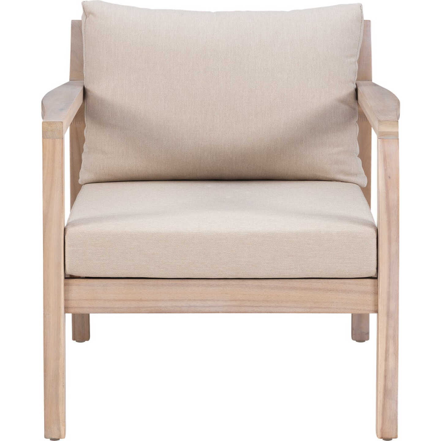 Linon Svana Natural Finish Wood Side Chair with Beige Cushions (2-Piece) Image 6