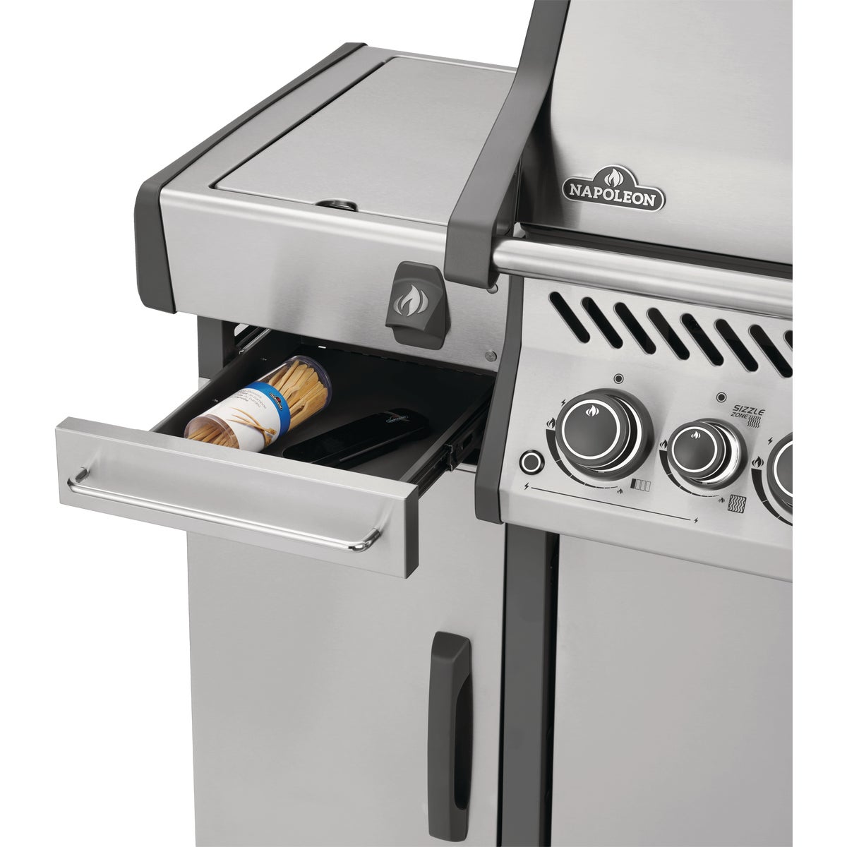 Napoleon Rogue PRO Stainless Steel Under Grill Storage Cart Image 6