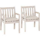 Linon Svana Natural Acacia Wood Dining Arm Chair Set (2-Piece) Image 1