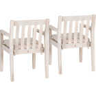 Linon Svana Natural Acacia Wood Dining Arm Chair Set (2-Piece) Image 7