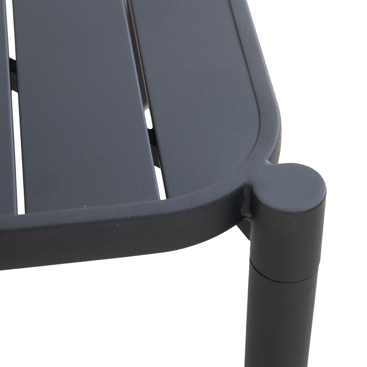 Sunjoy 40 In. Square Heavy-Duty Black Steel Dining Table Image 4