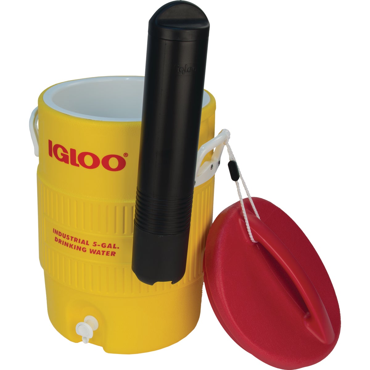 Igloo 5 Gal. Yellow Industrial Water Jug with Cup Dispenser Image 3