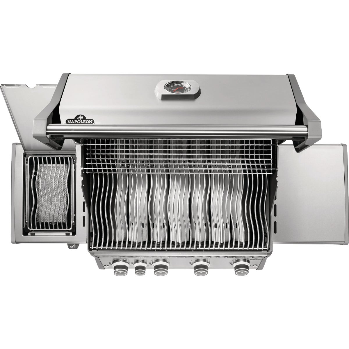 Napoleon Rogue Pro 525 4-Burner LP Gas Grill with Infrared Side Burner, Stainless Steel Image 2