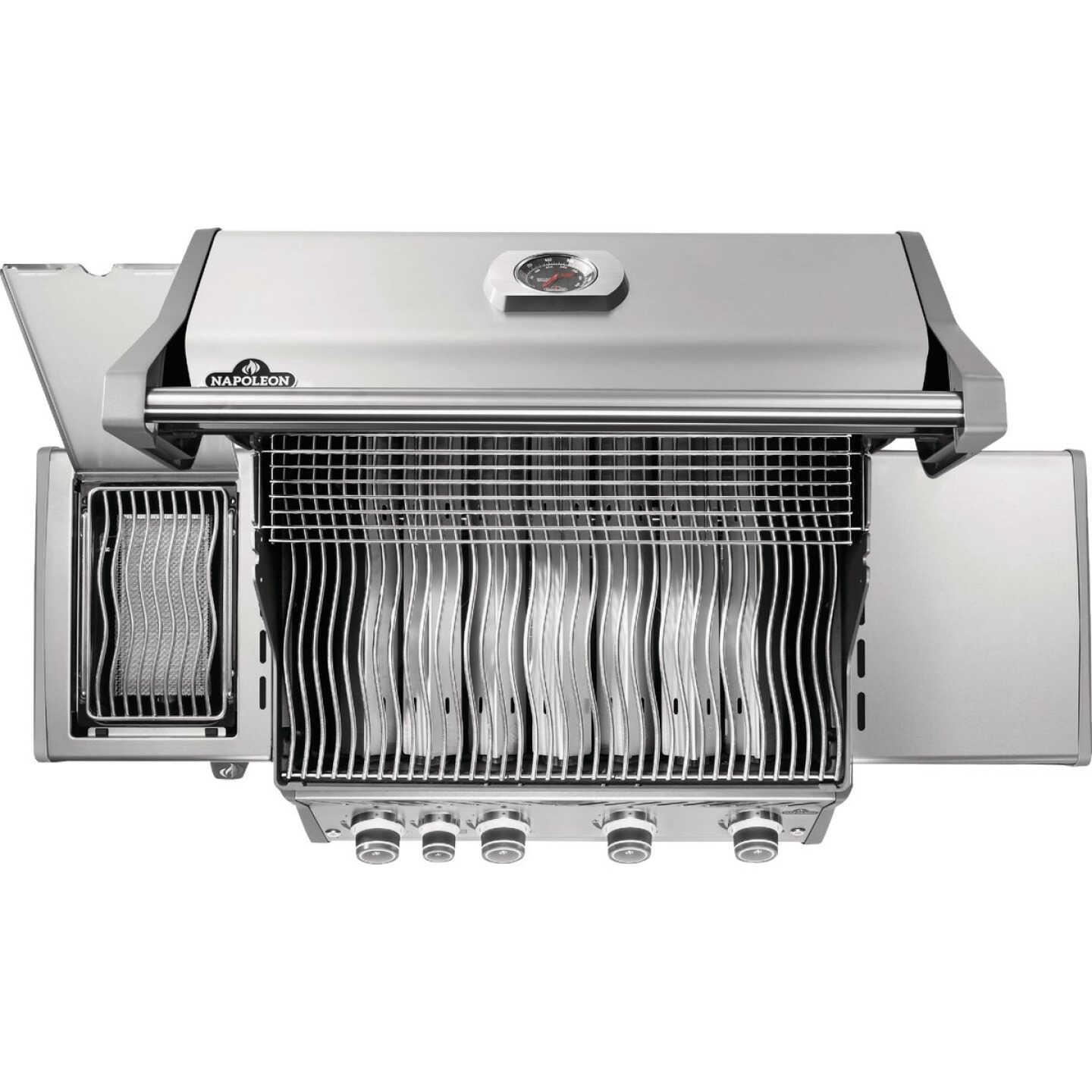 Napoleon Rogue Pro 525 4-Burner LP Gas Grill with Infrared Side Burner, Stainless Steel Image 2