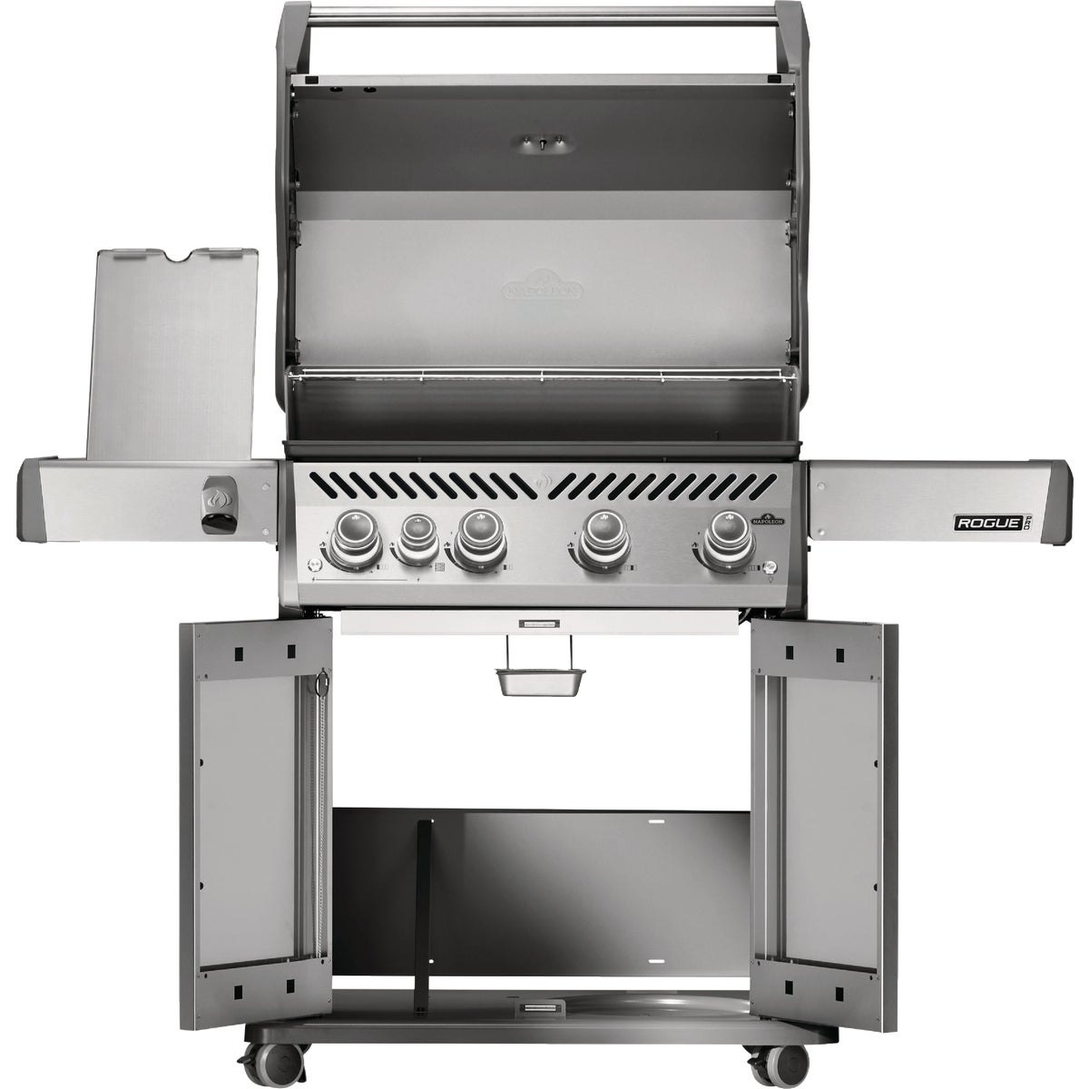 Napoleon Rogue Pro 525 4-Burner LP Gas Grill with Infrared Side Burner, Stainless Steel Image 4