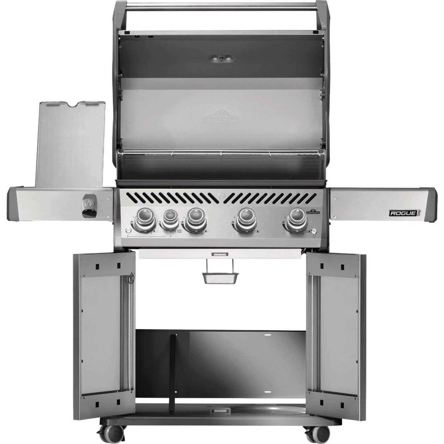 Napoleon Rogue Pro 525 4-Burner LP Gas Grill with Infrared Side Burner, Stainless Steel Image 4