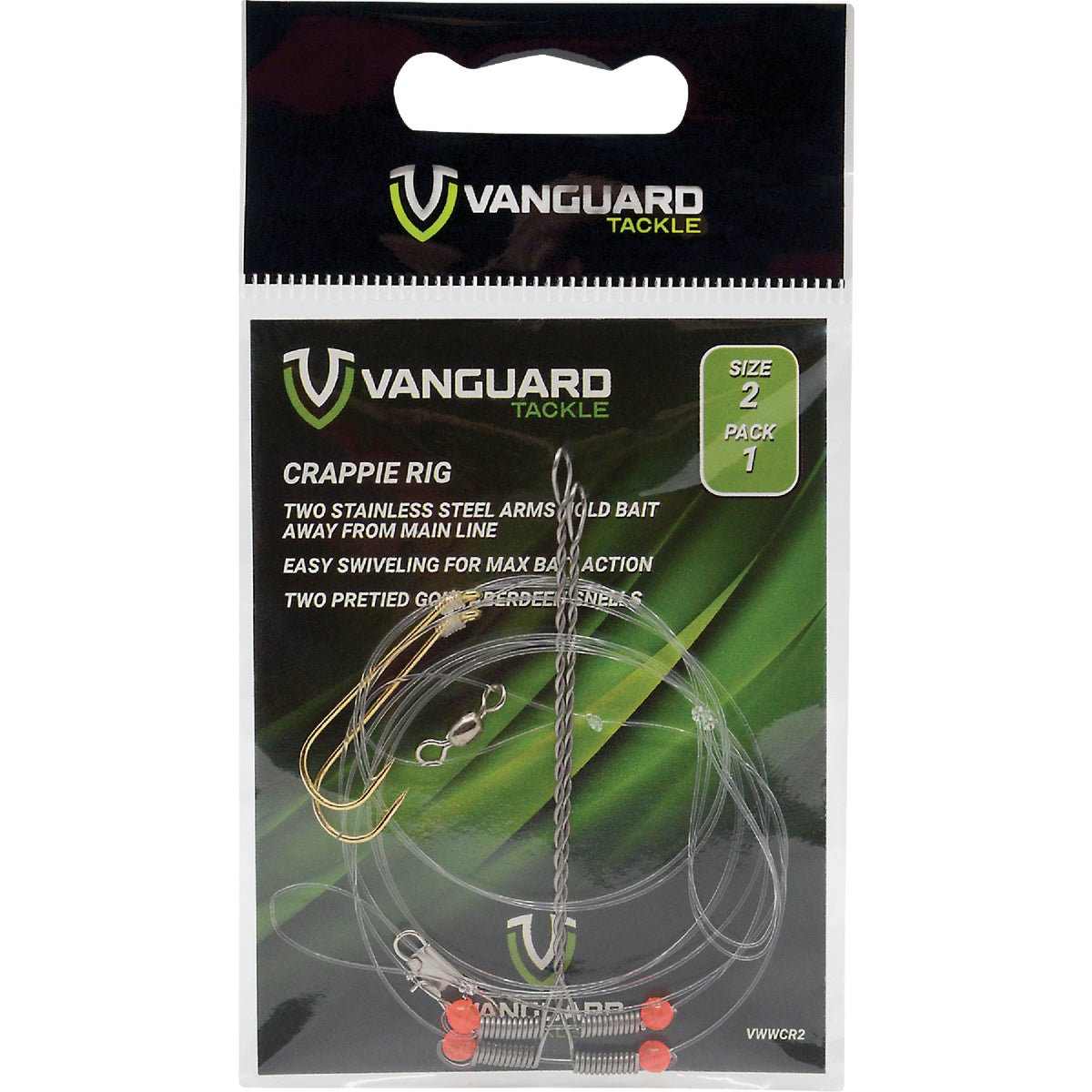 Vanguard Size 6 20 Lb. Crappie Rig Leader Hook