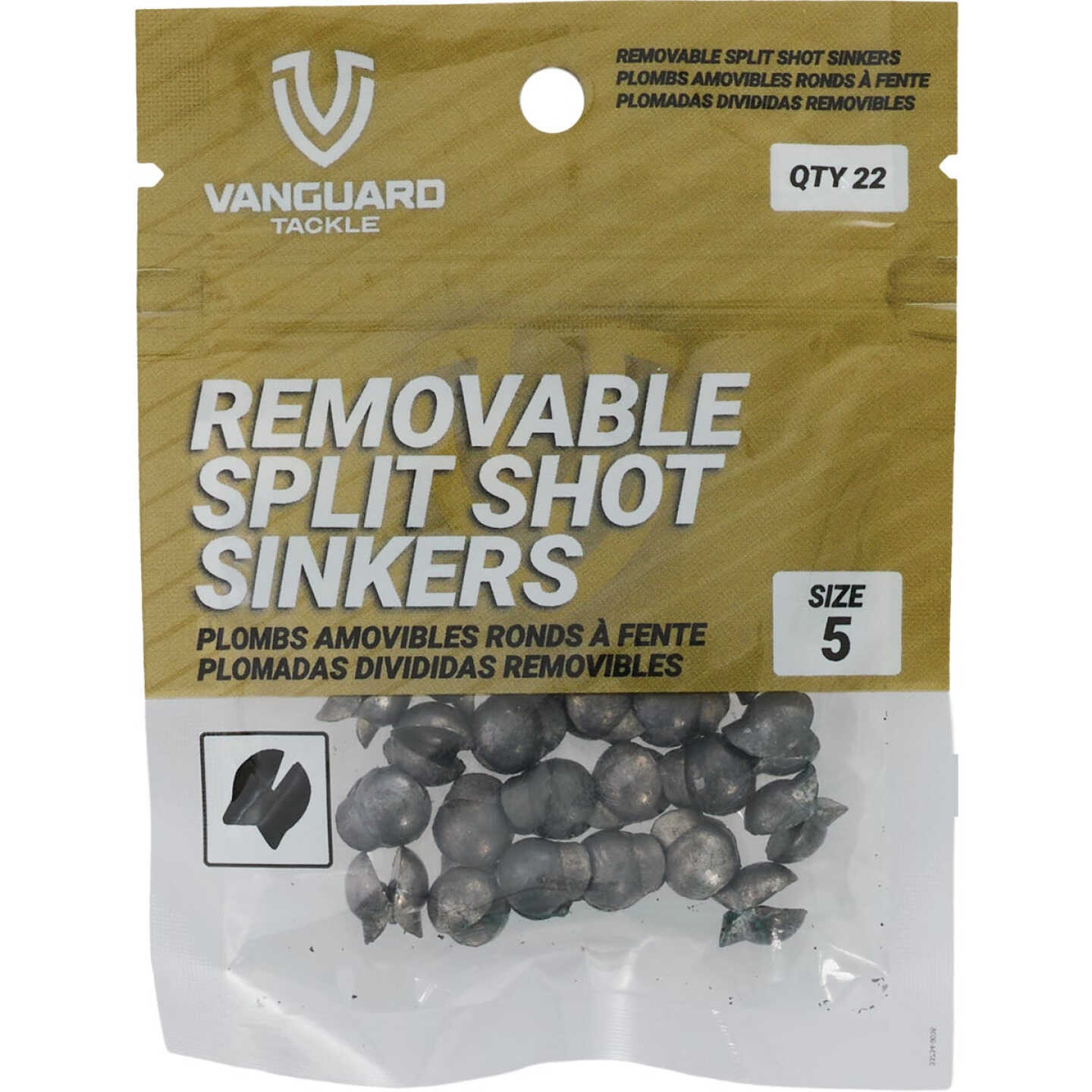 Vanguard Size 5 Removable Split Shot Sinker (20-Pack) Image 2