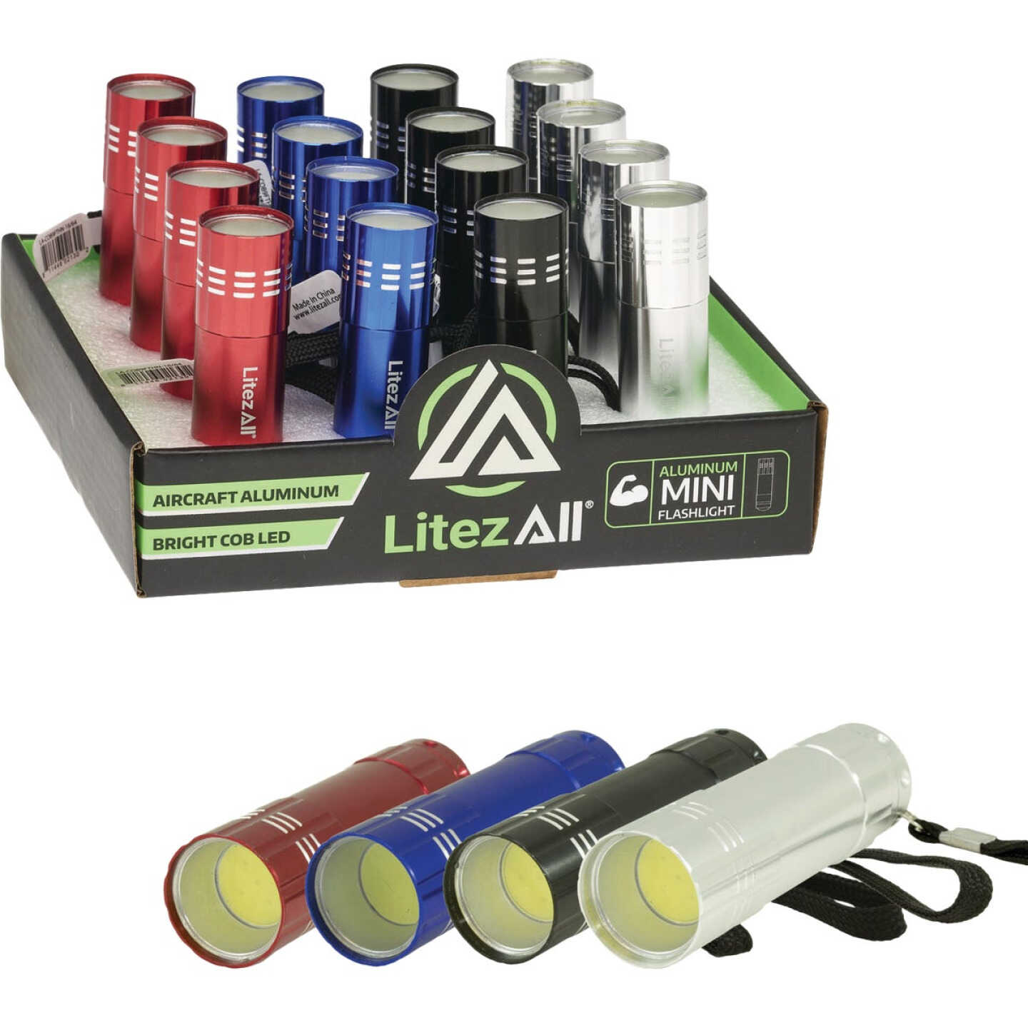LitezAll 3AAA Aluminum COB LED Pocket Flashlight Image 1