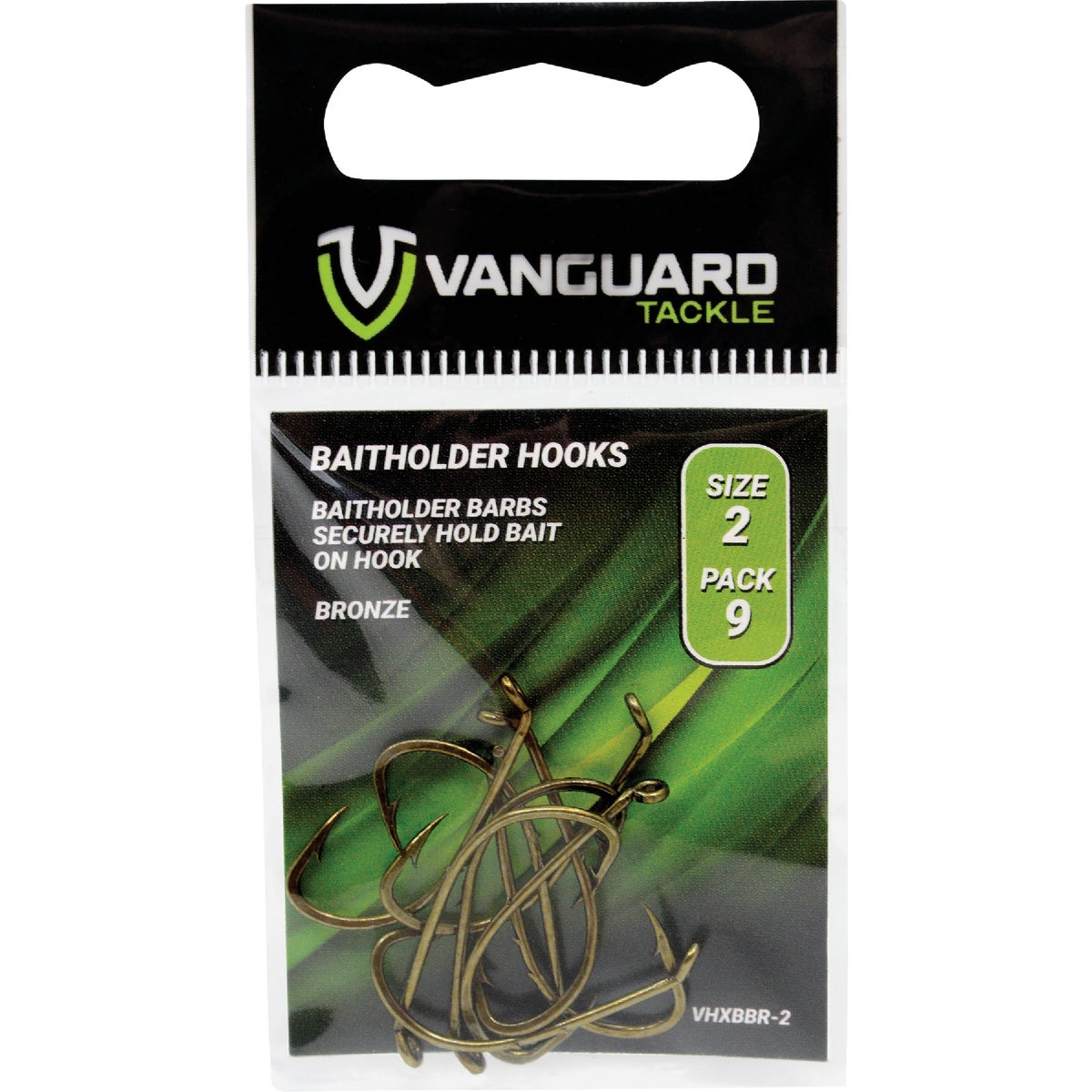 Vanguard Size 2 Baitholder Live Bait Fishing Hook (10-Pack)