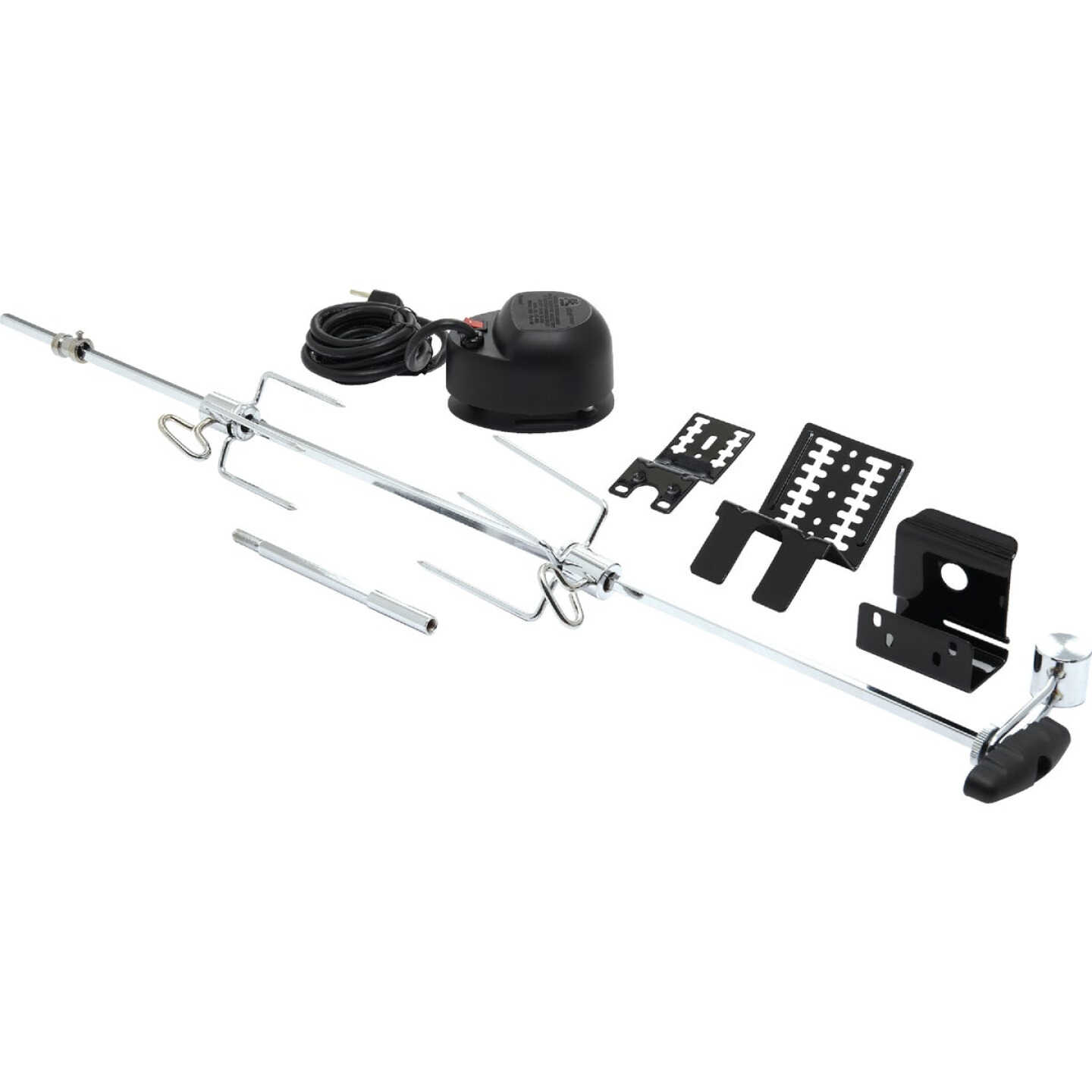 GrillPro 33.5 In. Aluminum Universal Grill Rotisserie Image 1