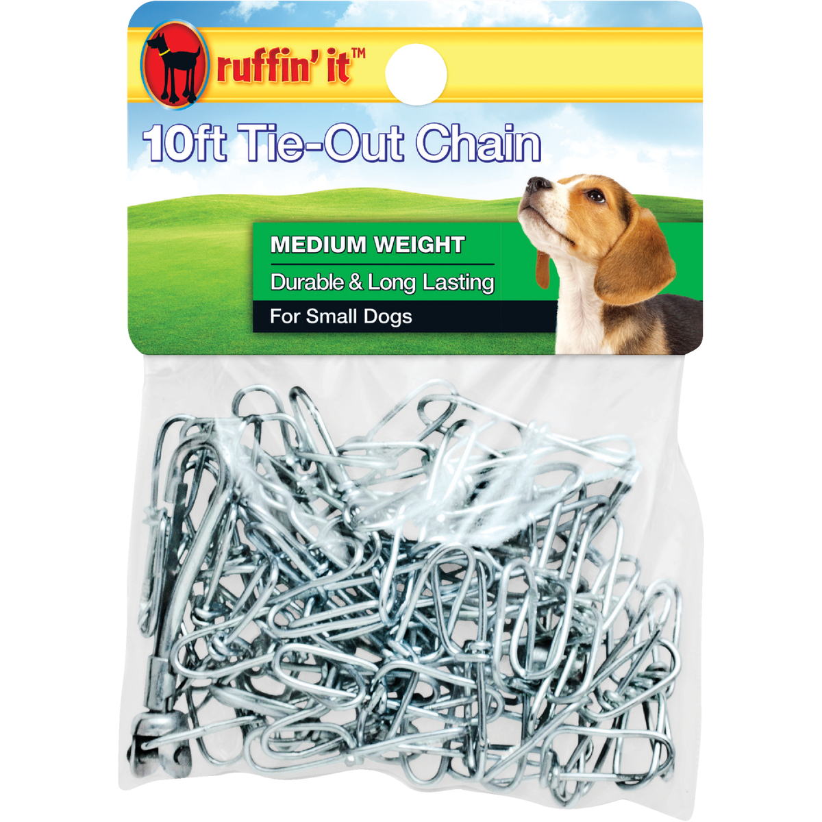 Westminster Pet Ruffin' it Medium Weight Small Dog Tie-Out Chain, 10 Ft.