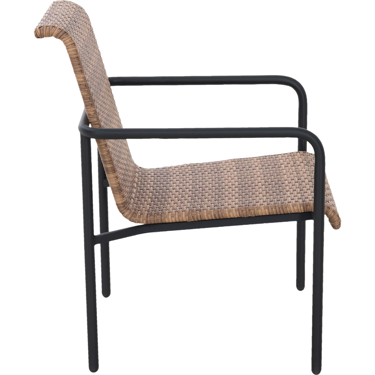 Sunjoy Brown Wicker Heavy-Duty Steel Stacking Lounge Chair Image 3