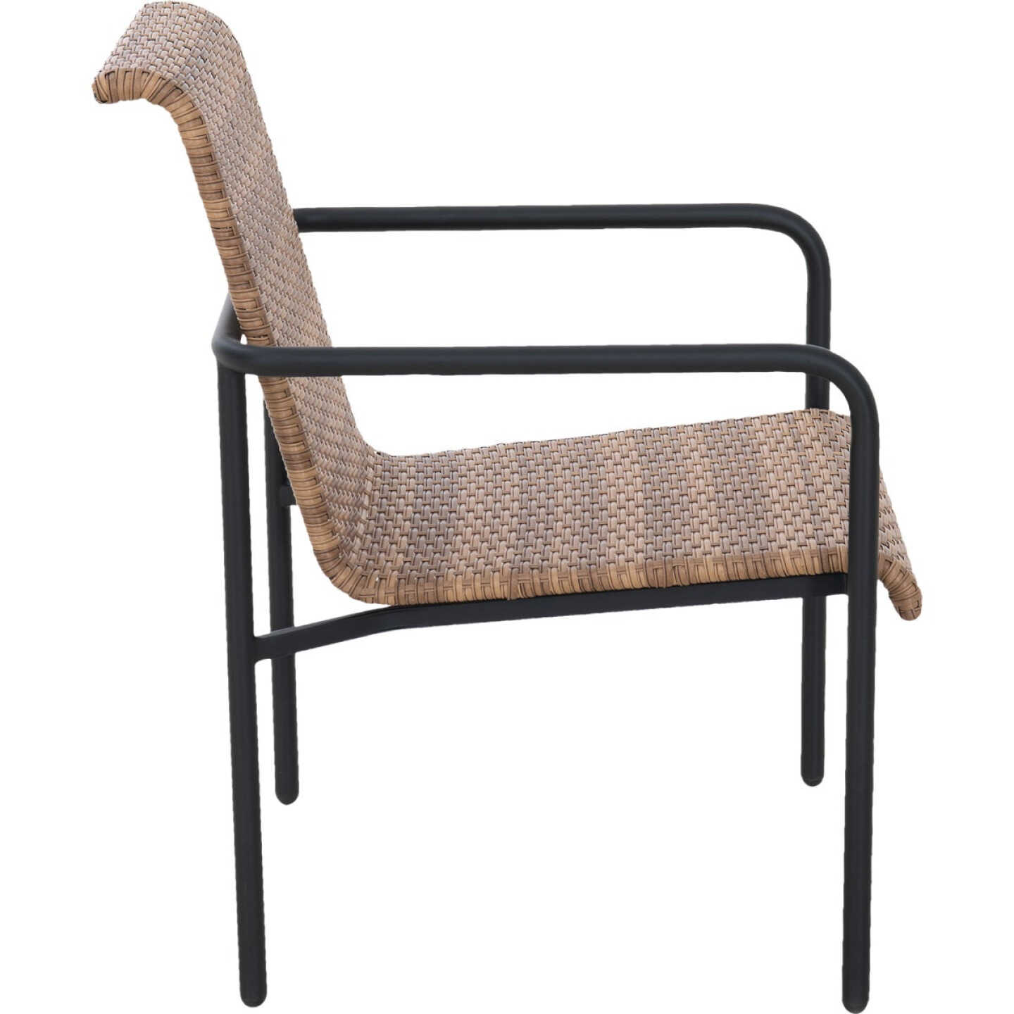 Sunjoy Brown Wicker Heavy-Duty Steel Stacking Lounge Chair Image 3