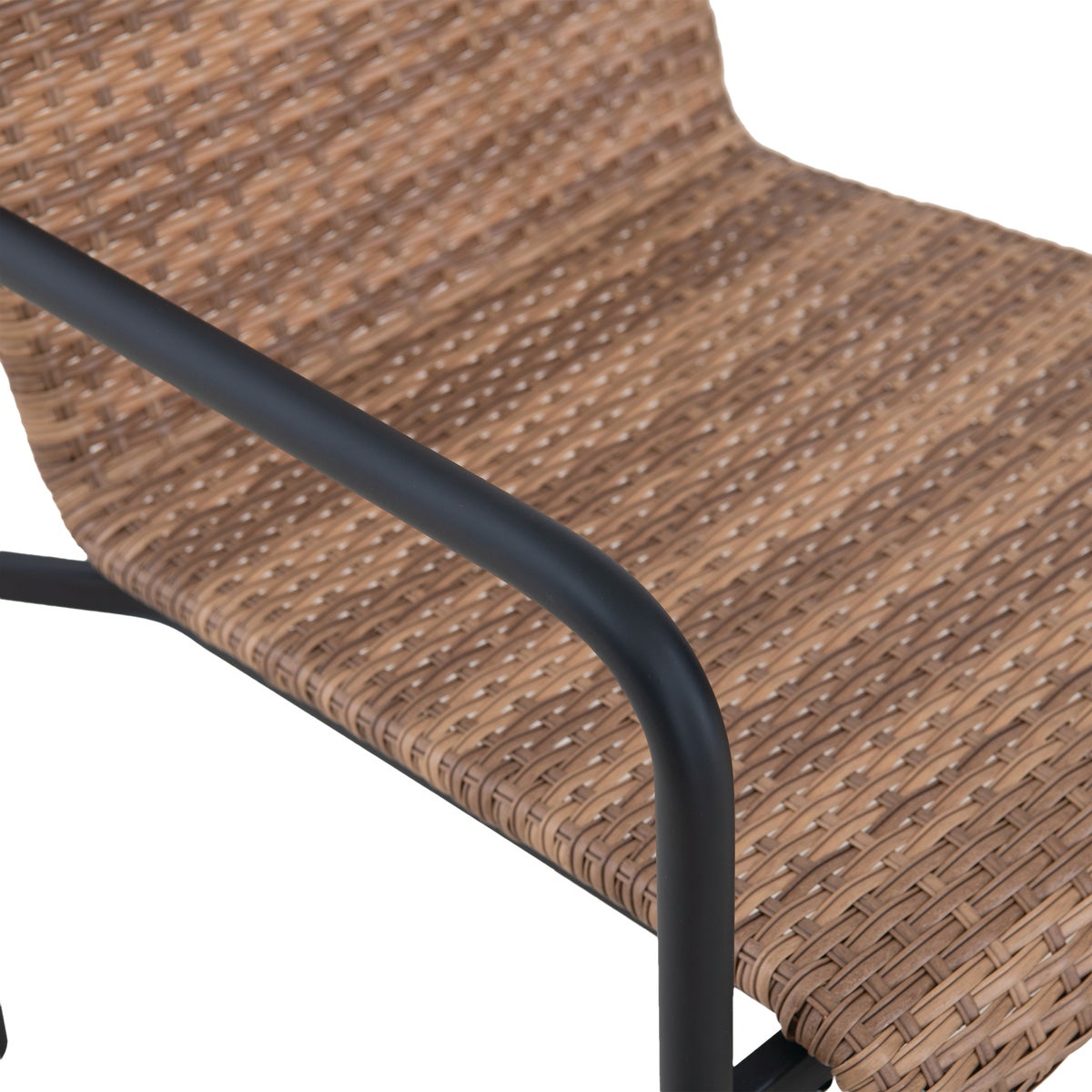 Sunjoy Brown Wicker Heavy-Duty Steel Stacking Lounge Chair Image 6