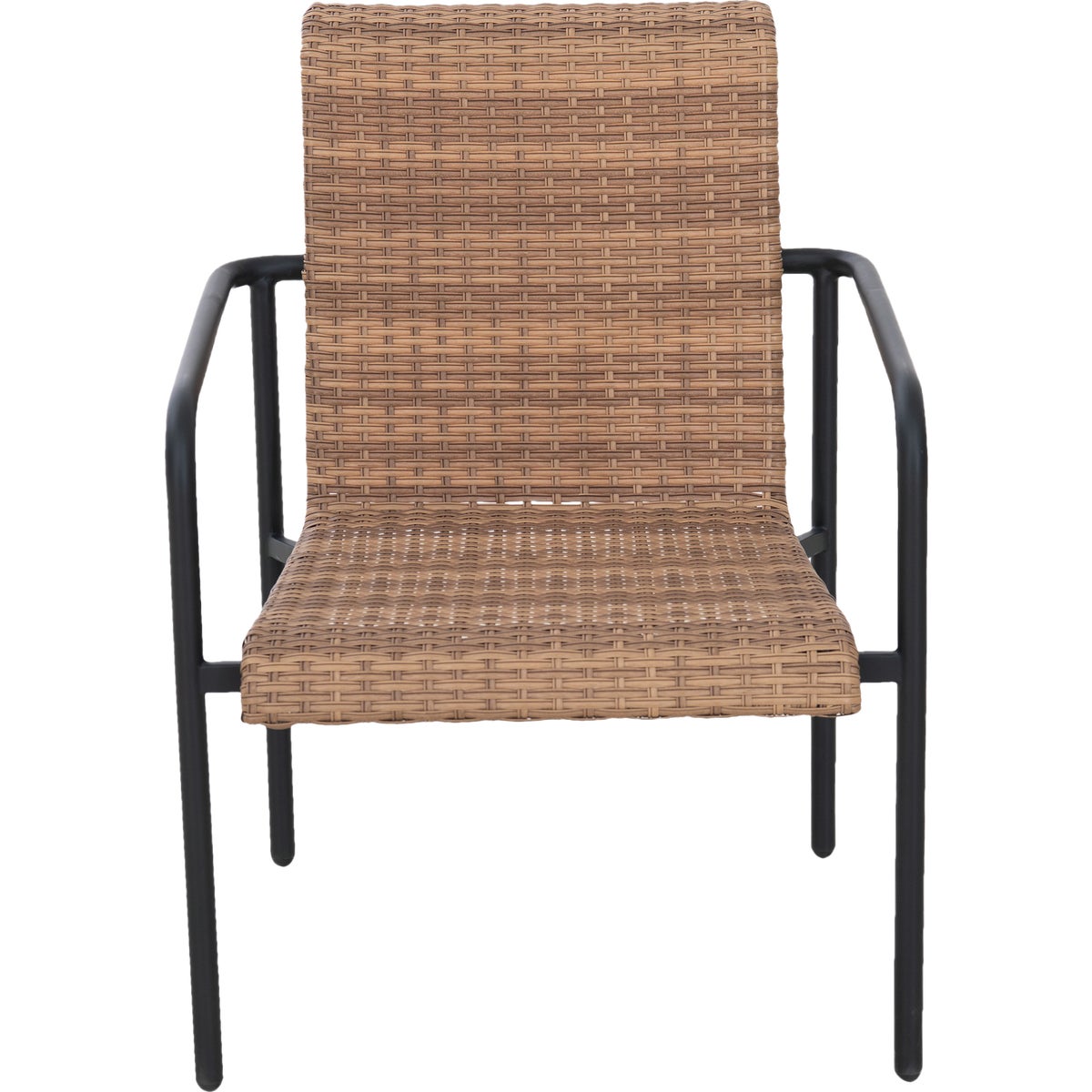 Sunjoy Brown Wicker Heavy-Duty Steel Stacking Lounge Chair Image 2