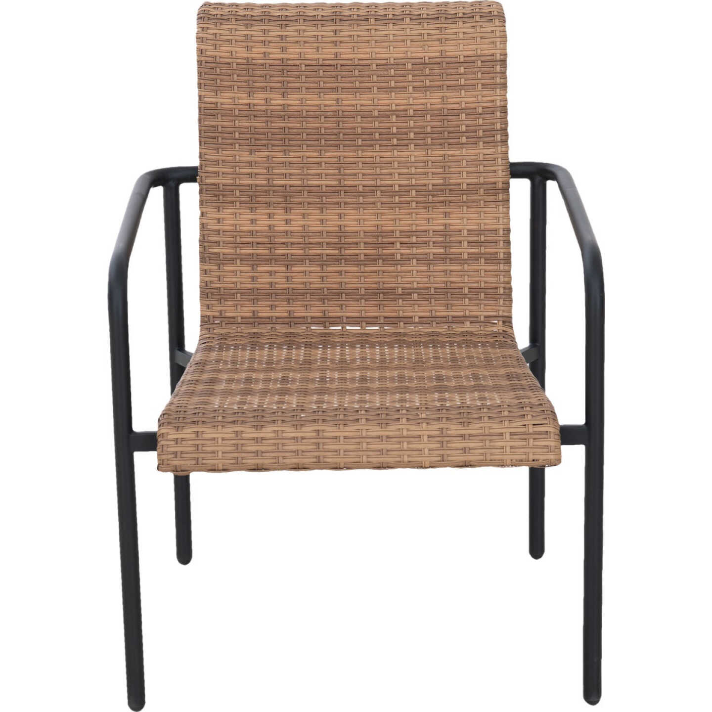Sunjoy Brown Wicker Heavy-Duty Steel Stacking Lounge Chair Image 2