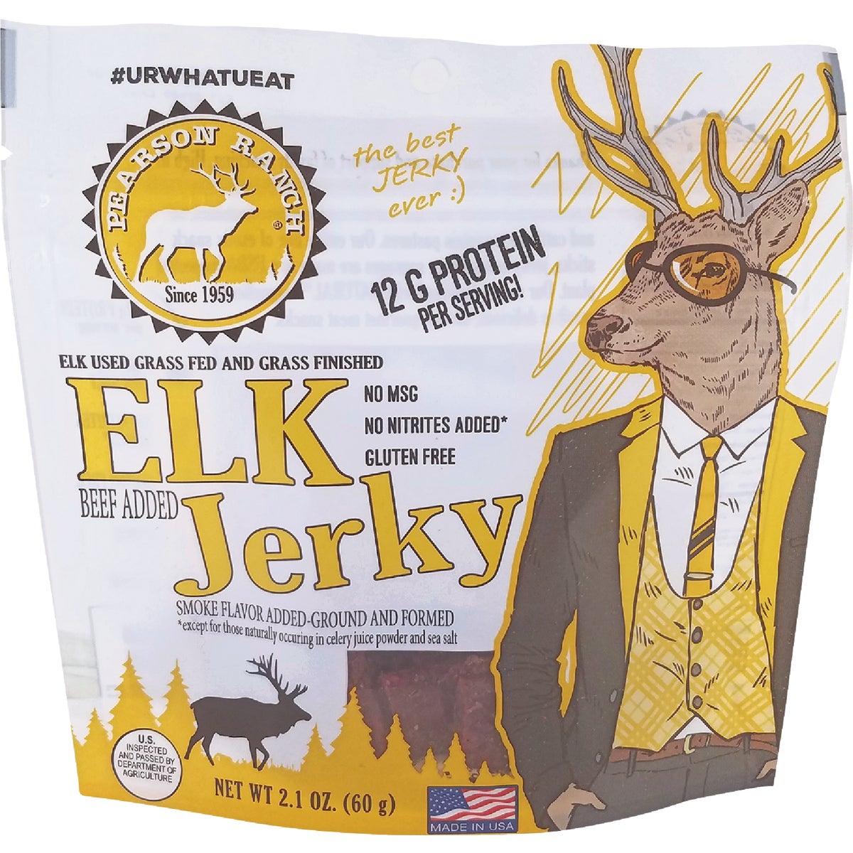 Pearson Ranch Jerky 2.1 Oz. All-Natural Elk Jerky