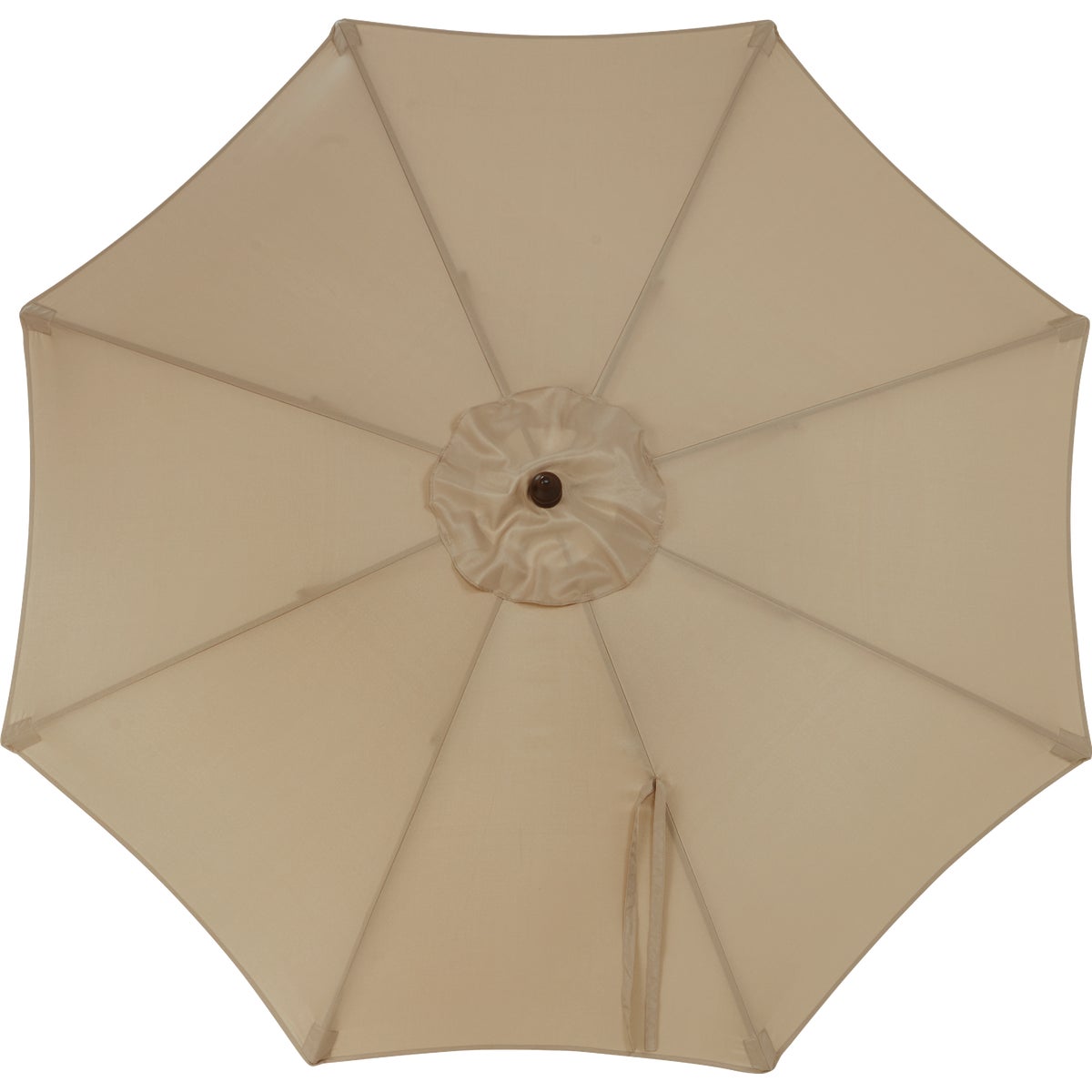 Outdoor Expressions 7.5 Ft. Pulley Tan Market Patio Umbrella with Chrome Plated Hardware Image 3