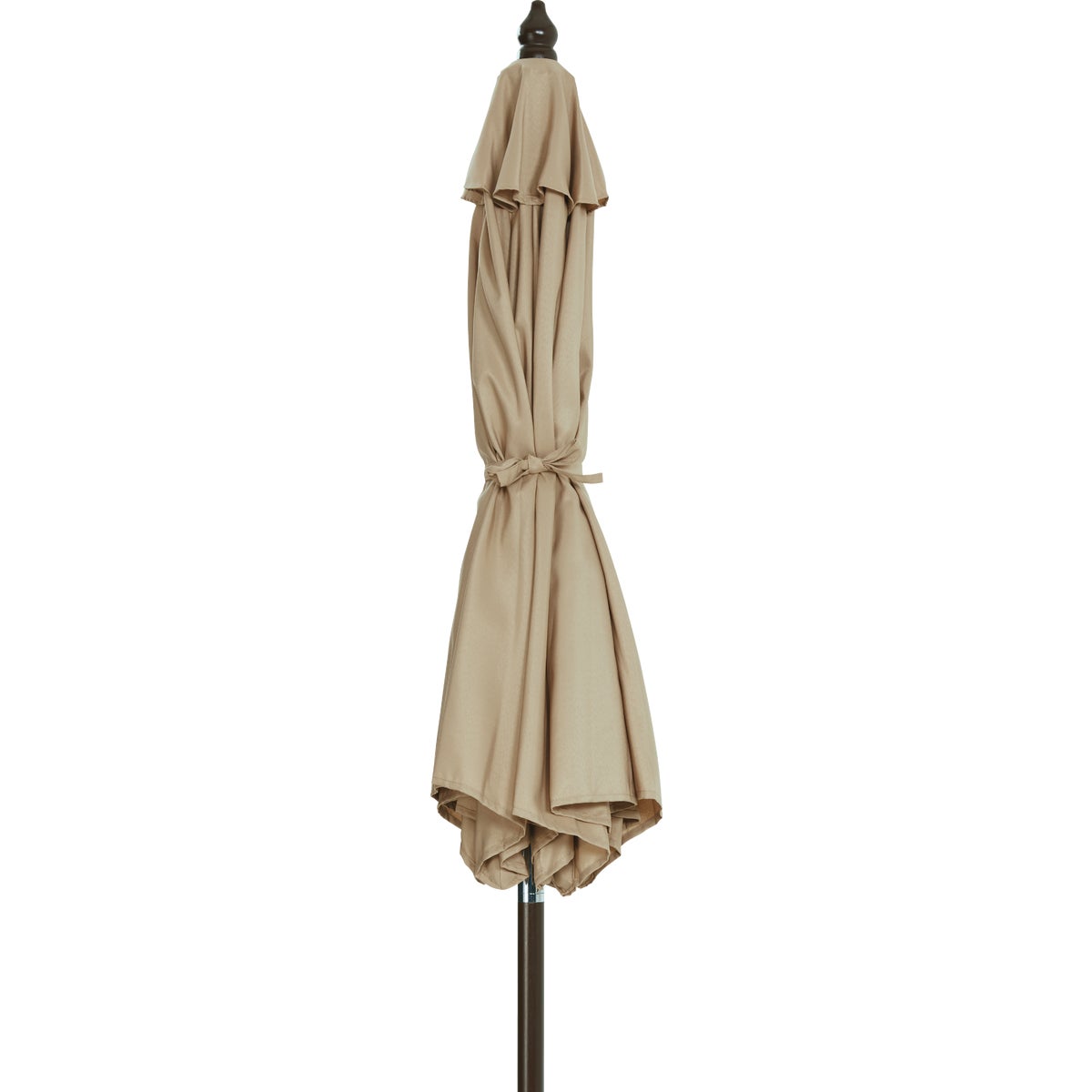 Outdoor Expressions 7.5 Ft. Pulley Tan Market Patio Umbrella with Chrome Plated Hardware Image 4