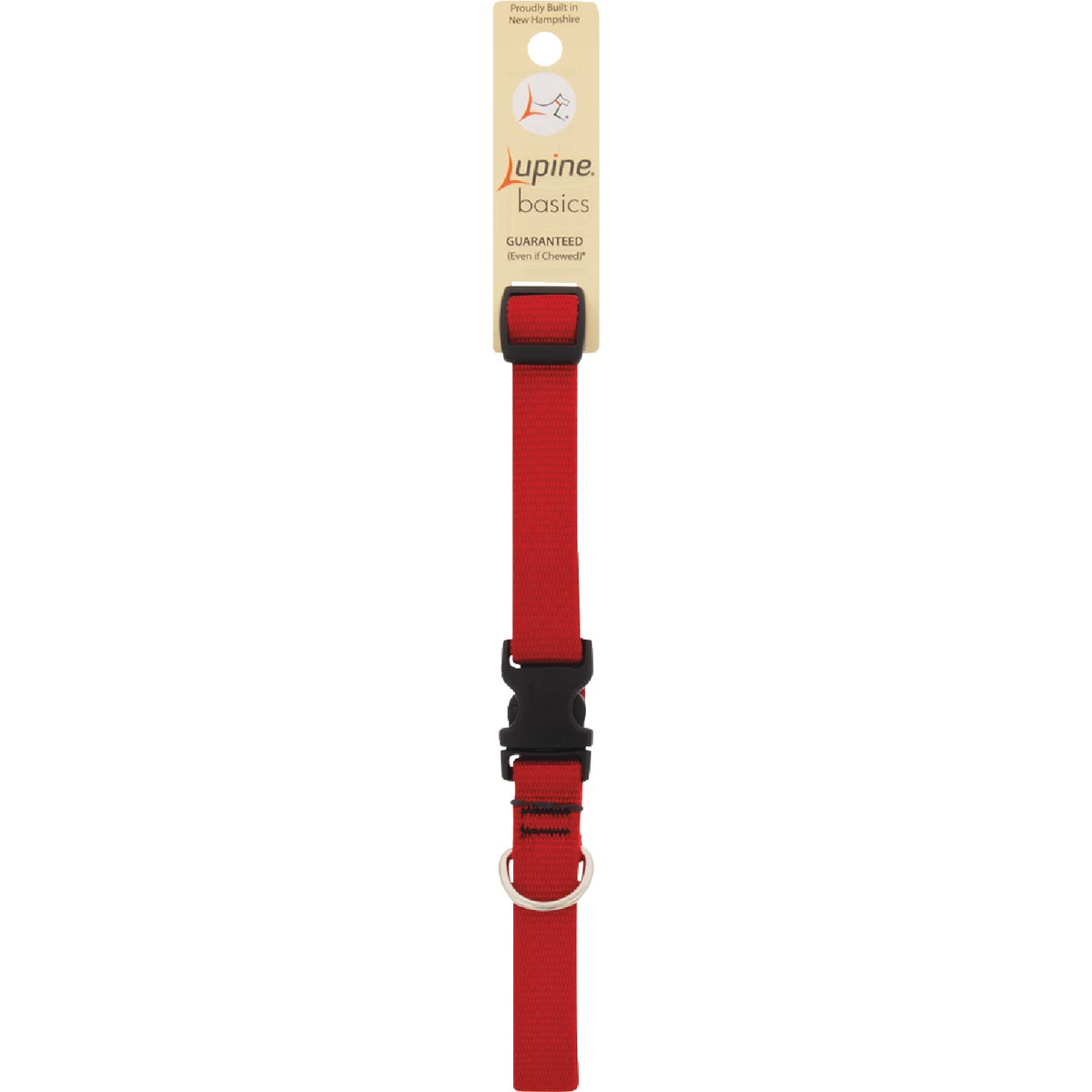 Lupine 3/4 In. Traditional Solid Red 13 to 22 In. Adjustable Collar