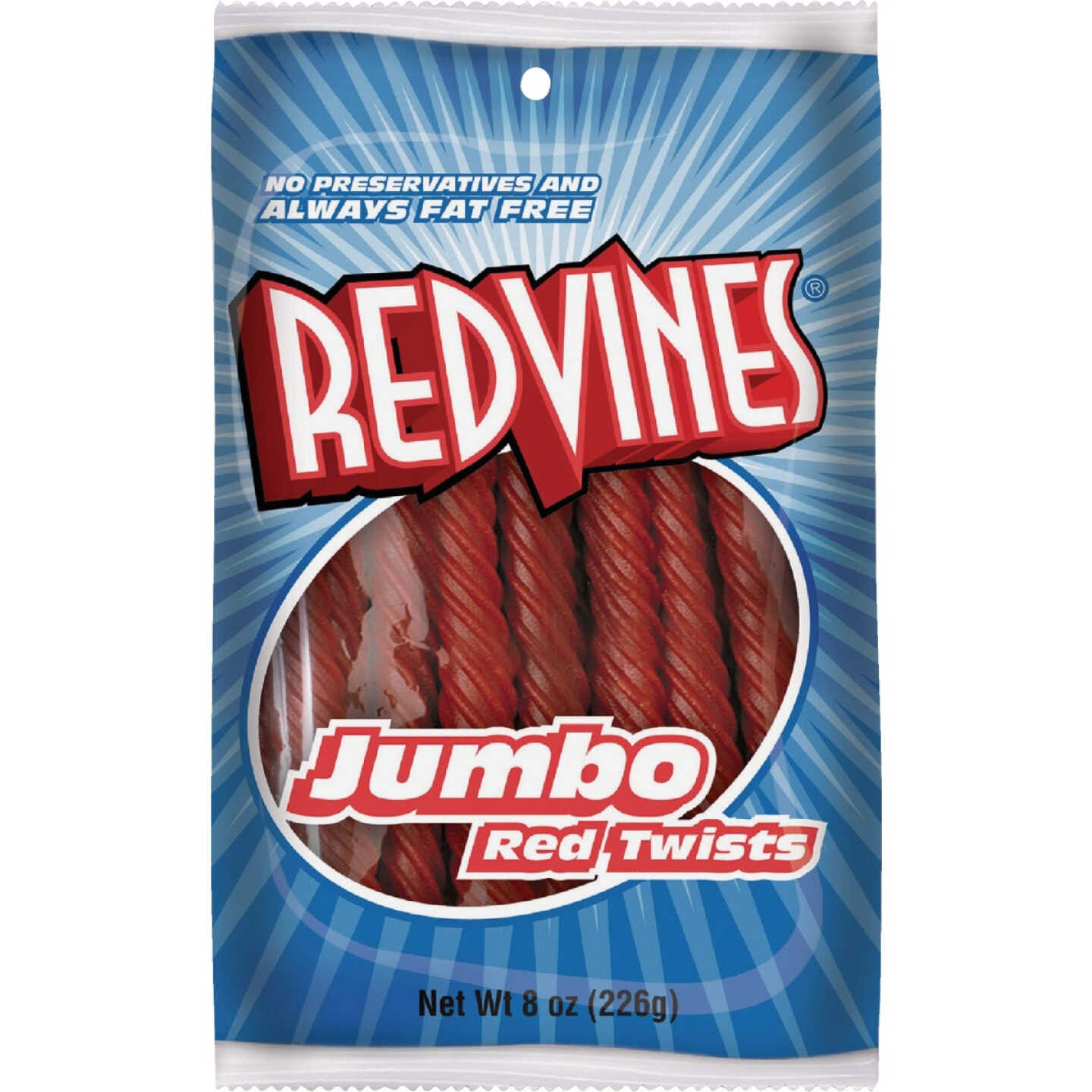 Red Vines 8 Oz. Jumbo Red Twist Licorice Candy Image 1