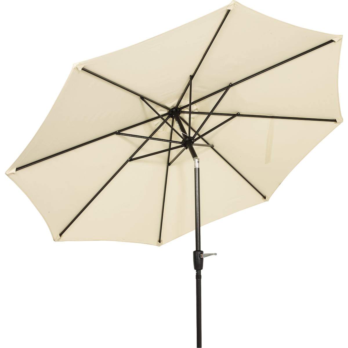 9 Ft. Aluminum Tilt/Crank Cream Patio Umbrella - PFAS Free Image 4