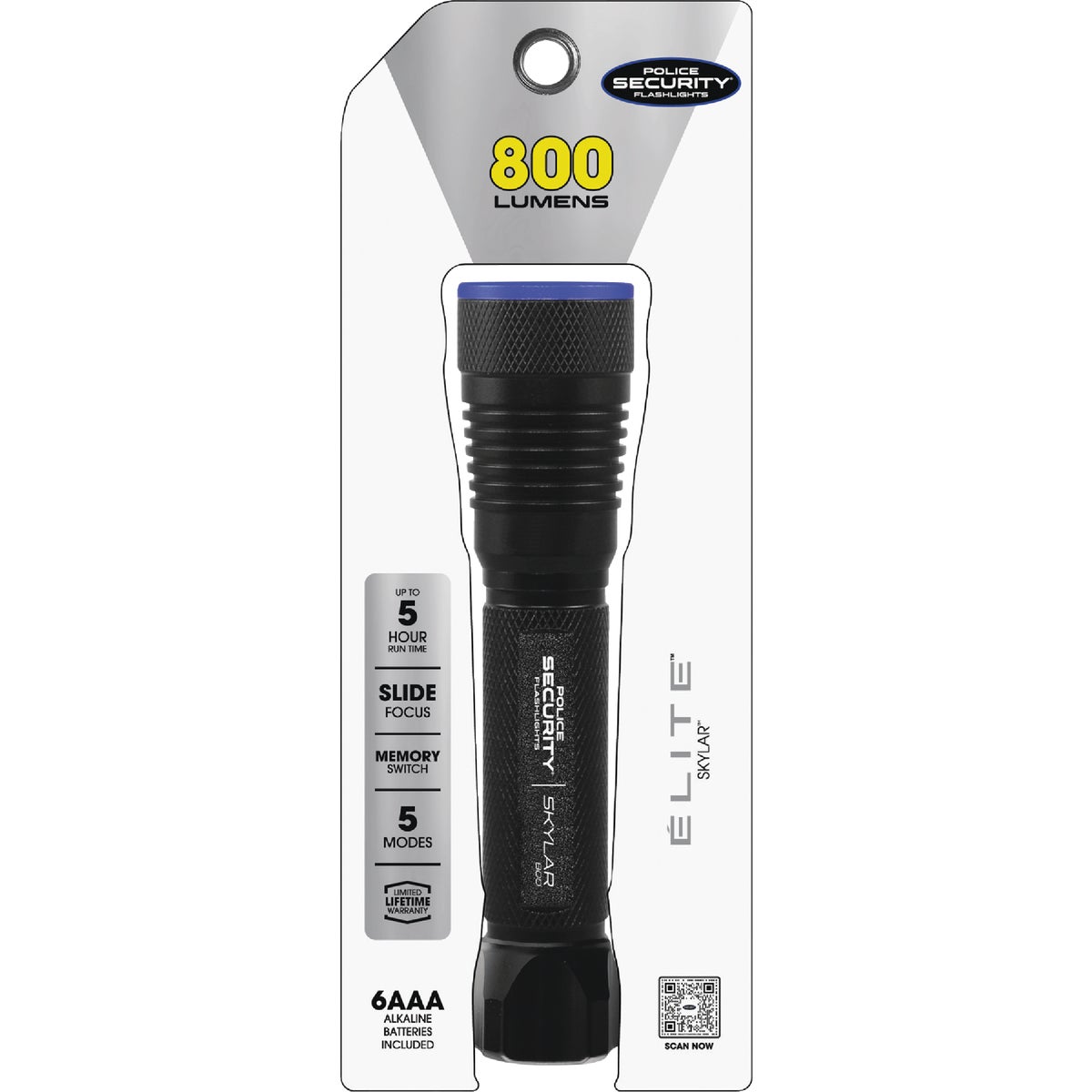 Police Security Skylar 6AAA 1000 Lm. Focusing Industrial LED Flashlight Image 4