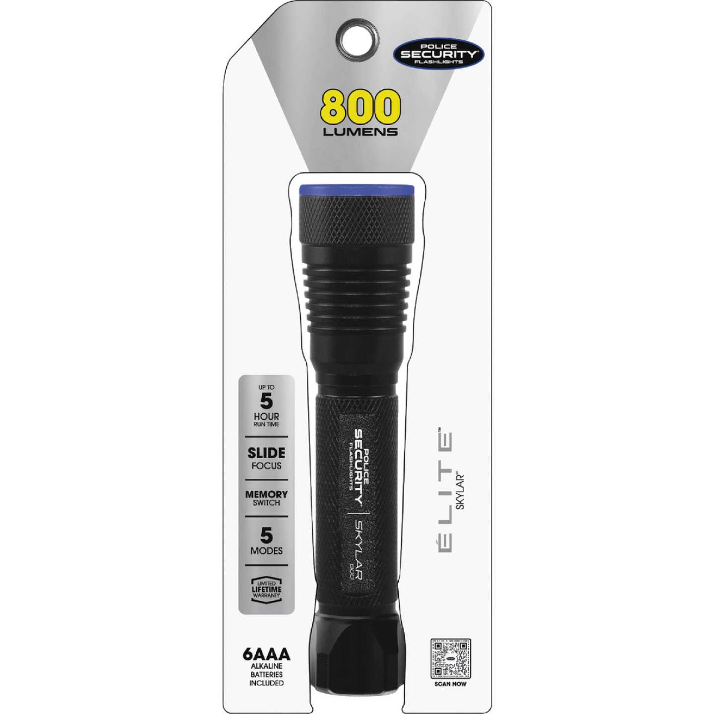 Police Security Skylar 6AAA 1000 Lm. Focusing Industrial LED Flashlight Image 4