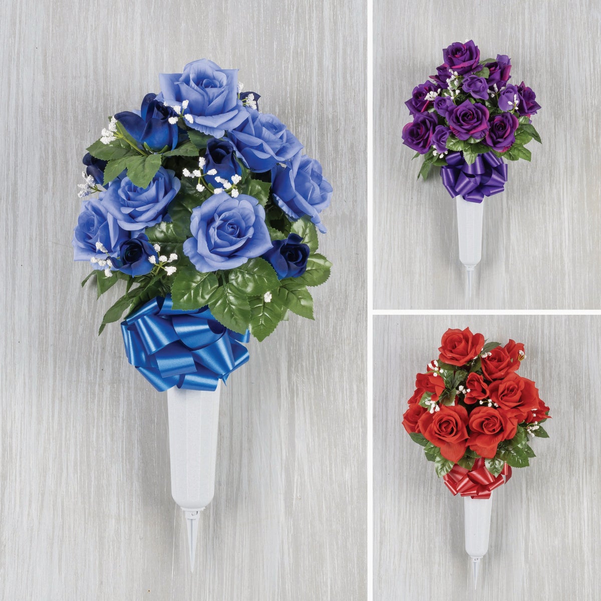 Gerson 23 In. Rosebud Memorial Vase Display